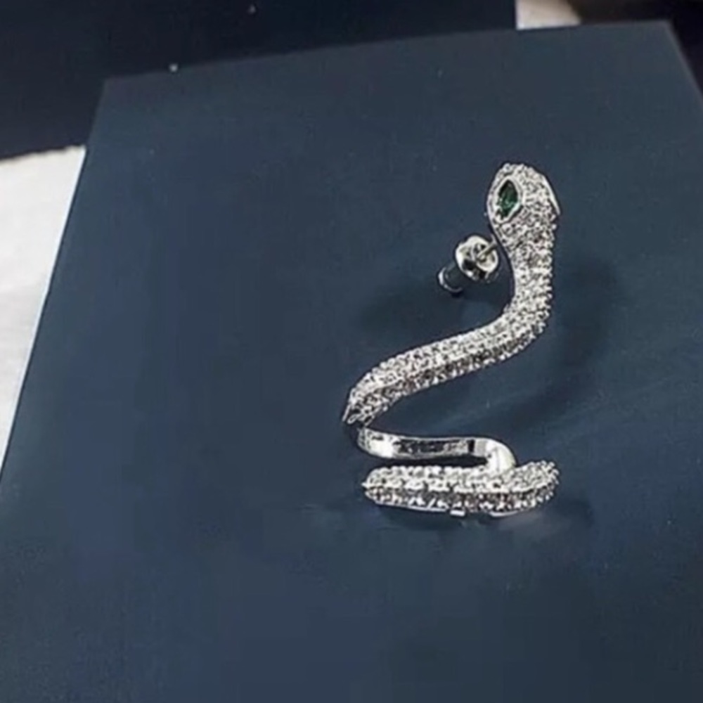 5 ⭐️ Swarovski Elements Snake Crawler RIGHT EAR - Picture 3 of 7